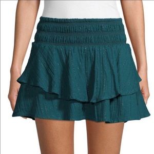 Red Cater Layered Mini Skirt